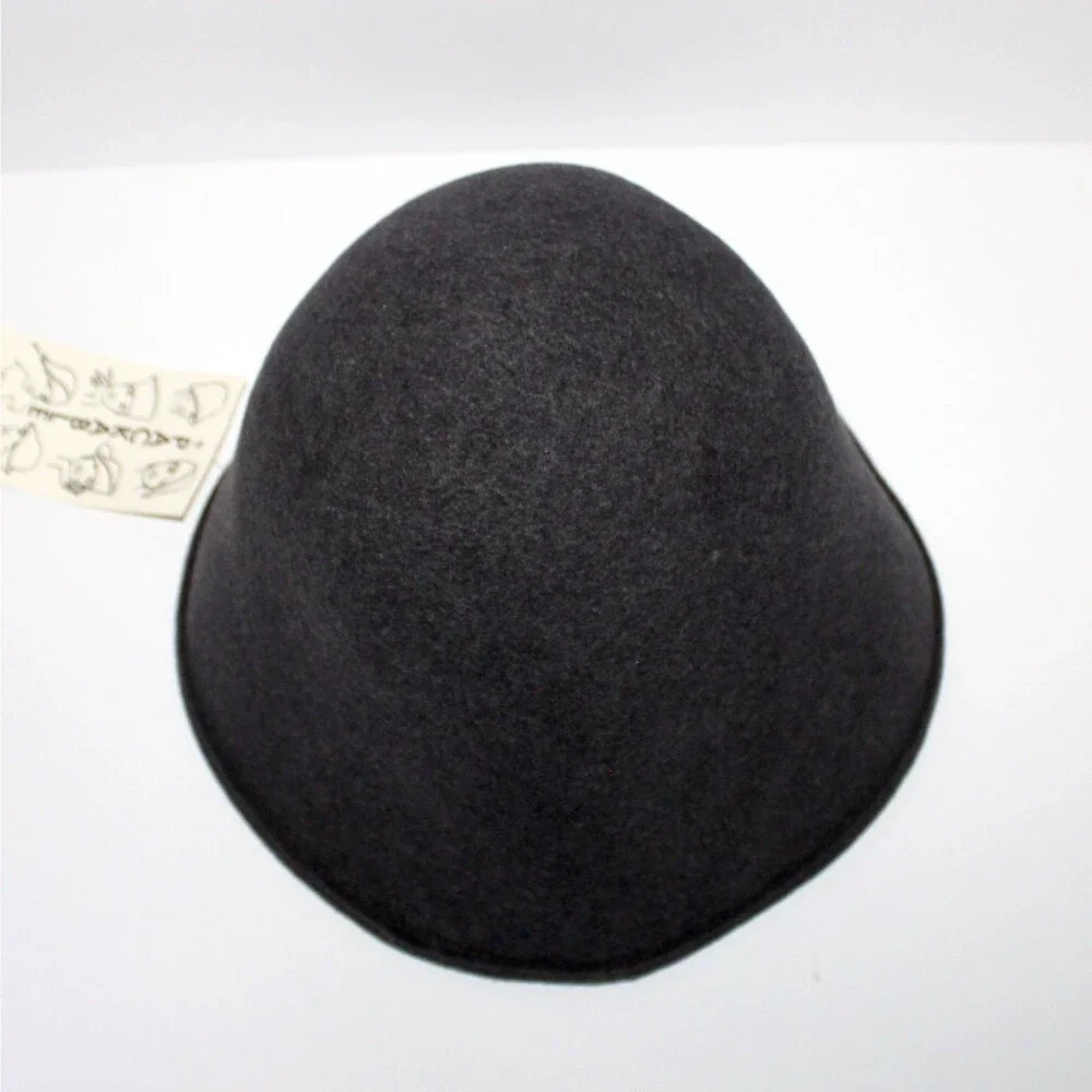 Packable Six Ways Hat Toucan Collection Women Gray Wool Felt NEW
